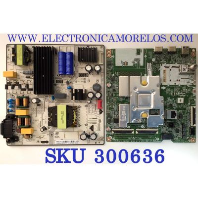 KIT DE TARJETAS PARA TV LG / NUMERO DE PARTE MAIN EBR33181102 / EAX69532504 / 33181102 / NUMERO DE PARTE FUENTE 81-PBE065-H4A24AP / SHG6504A24-101HA REV:0.5 / PANEL LVU650BEDX / DISPLAY HV650QUB-F7D / MODELO 65UP7000PUA / 65UP7000PUA.CUSFLH